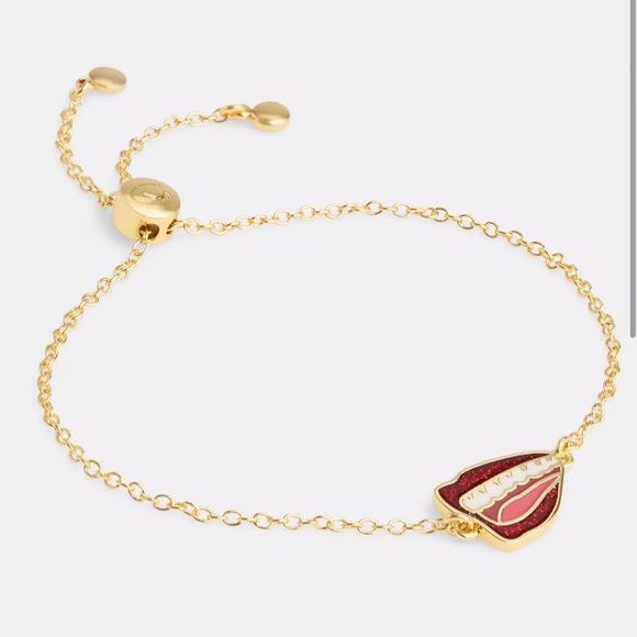 👄👄🔥NWT- AUTHENTIC Coach X Tom Wesselmann Lips Slider Bracelet👄👄🔥 - Picture 1 of 6